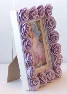 Lavender Roses Picture Frame, Nursery Decor, Baby girl  