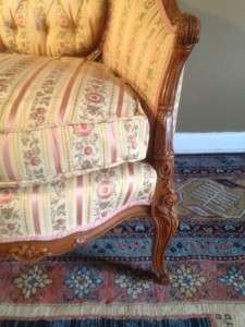 Exquisite Hand Carved French Sofa Settee W Down Cushion  