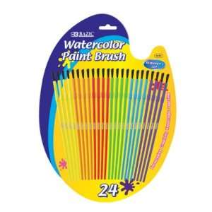  New   Bazic Kids Watercolor Paint Brush (24/Pack) Case 