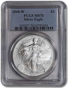   Silver Eagle Uncirculated Collectors Burnished Coin   PCGS MS70  