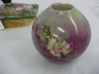 Antique P.H. Leonard Austria Vase & Ink Blotter  