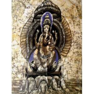  Indian God Ganesh / Ganesha Cotton Poster Fabric Tapestry 