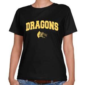   Drexel Dragons Ladies Black Logo Arch Classic Fit T shirt Sports
