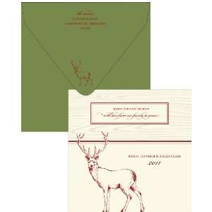  woodgrain custom holiday letterpress cards w/photo option 