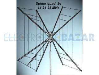 CUBICAL Spider Antenna QUAD 2 el. 14/21/28 MHz PKW  