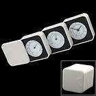 in 1 Roll Folding Square Thermometer Hygrometer Testing Alarm Clock