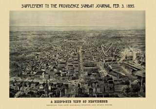 Historic Map Providence Rhode Island 1895 Providence  