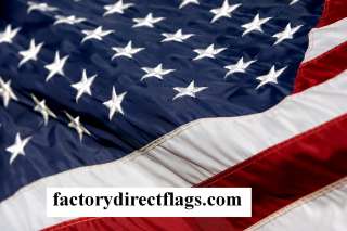 EMBROIDERED US FLAG 4 X 6 AMERICAN MADE FLAG 2 PLY SPUN POLY  