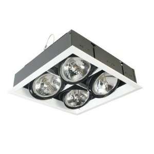  Four Light Square Multiple Recessed Trim with Transformer 