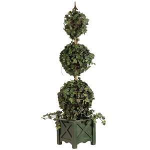   Artificial Potted Triple Ball Shaped Grape Ivy Topiary