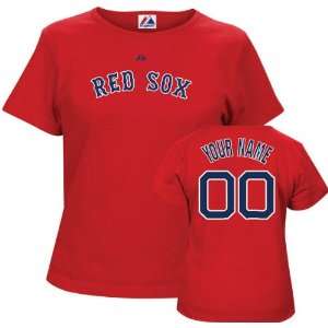  Boston Red Sox Womens  Personalized with Your Name  Red Name 