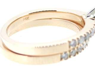 35ct Round Cut Diamond Engagement Ring & Band NOVO STYLE 14k Yellow 