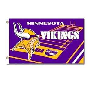  Minnesota Vikings NFL Field Design 3x5 Banner Flag 