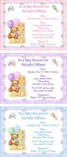 10 Sweet Teddy Bear with Blocks Personalized Baby Shower Invitations w 