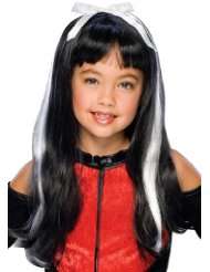 White/Black Goth Doll Child Wig