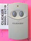 Clicker Garage Door Opener Universal Remote CLT1D/ CLT1