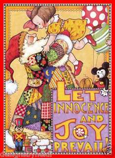 Mary Engelbreit Christmas Holiday Magnet Santa Joy  