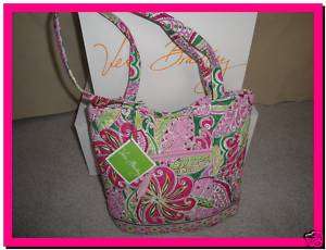 Vera Bradley Bucket Tote Handbag purse Pinwheel Pink  