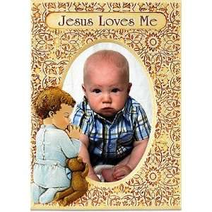  Jesus Loves Me Praying Child Photo Frame   Boy 5.5 Inches 