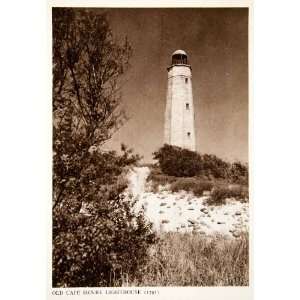  1947 Photogravure Old Cape Henry Lighthouse Chesapeake Bay 