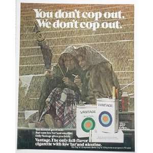   Vantage Cigarette Dont Cop Out Rain Print Ad (1805)