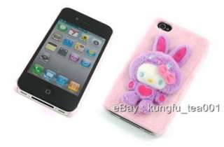Sanrio Hello Kitty 3D Fluffy Bunny Rabbit iPhone 4 Case Cover Fu Wa 