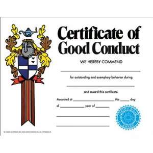  CERTIFICATE OF GOOD CONDUCT 30/SET Toys & Games