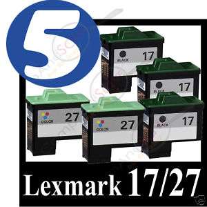 Pack ink cartridges for Lexmark 17 27 10N0217 10N0227  