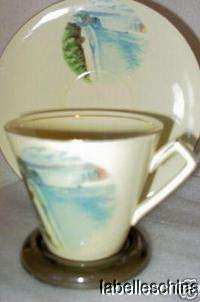 Royal Winton Niagara Falls Teacup and Saucer heavy crazing on tea cup 