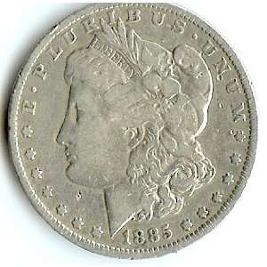  1885 O Morgan Silver Dollar   Fine Condition Everything 