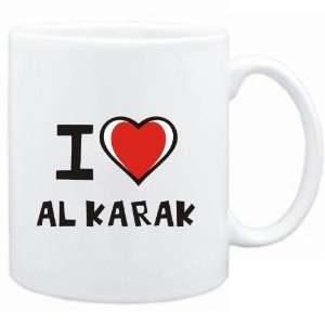 Mug White I love Al Karak  Cities 