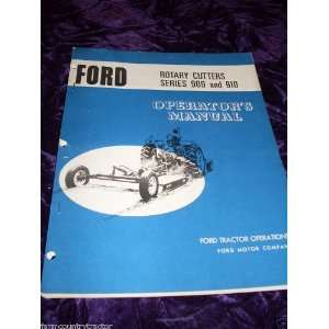   Ford 909 & 910 Rotary Cutters OEM OEM Owners Manual Ford 909 Books
