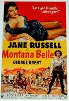 SEXY JANE RUSSELL POSTER   MONTANA BELLE   RARE ONE   ONLY $6.99 