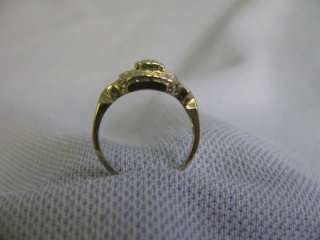 Antique 14 KT White Gold Ladys Filigree Diamond Ring size 5.5 circa 