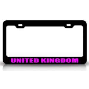  UNITED KINGDOM Country Steel Auto License Plate Frame Tag 