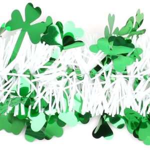   . Patricks Day Irish Green and White Clover Garland 
