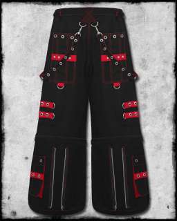 DEAD THREADS BLACK & RED FEAR STRAP CHAIN GOTH RAVE CYBER BAGGY 
