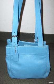authentic COACH Blue leather SOHO BUCKET TOTE hobo bag 4157 PURSE 