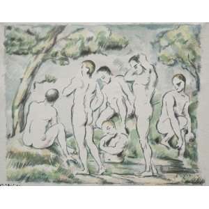   paintings   Paul Cezanne   24 x 18 inches   The Bathers 2 Home