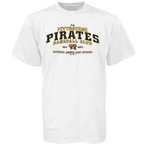  Majestic Pittsburgh Pirates White Fan Club T shirt Sports 