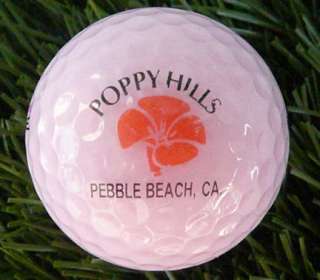 POPPY HILLS PEBBLE BEACH Logo Golf Ball ~ PINK ~  