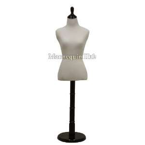  New White Female Jersey Dress Form Mannequin On Round 