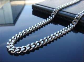  9mm width Stainless Steel Curb Chain Necklace 20, 24, 30, 36 Inch
