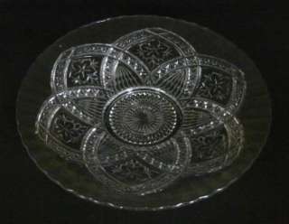   Indiana Glass Tray / Cake Plate in Flower Medallion Pattern  