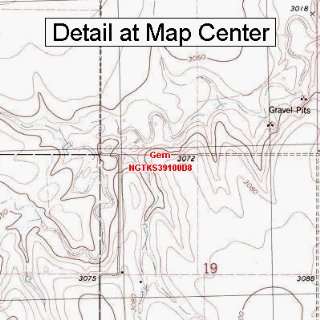   Quadrangle Map   Gem, Kansas (Folded/Waterproof)