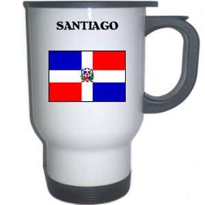  Dominican Republic   SANTIAGO White Stainless Steel Mug 