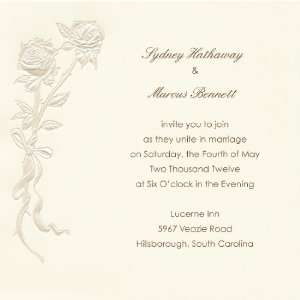   Wedding Invitation   Pearl Rose Ecru (50 Pack) Arts, Crafts & Sewing