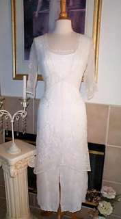 NATAYA Ivory Embroidered VICTORIAN TEA Dress 1X 3X  