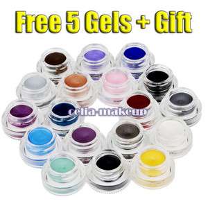 Free 5 pc Eye Liner Gel Combination + Free Brush  