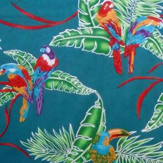 Hawaiian Print Fabric 100% Cotton 1/2 yard 44 wide TROPICAL BIRD 
